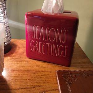 Rae Dunn - Seasons Greetings Tissue Holder